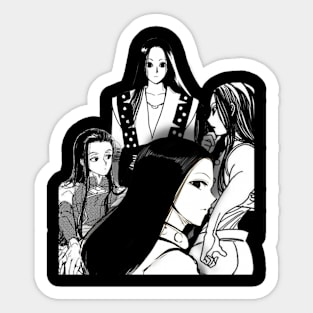 Illumi , hunterxhunter, hunter x hunter, killua, feitan, hisoka, kurapika, leorio, pitou, sparkle, gon Sticker